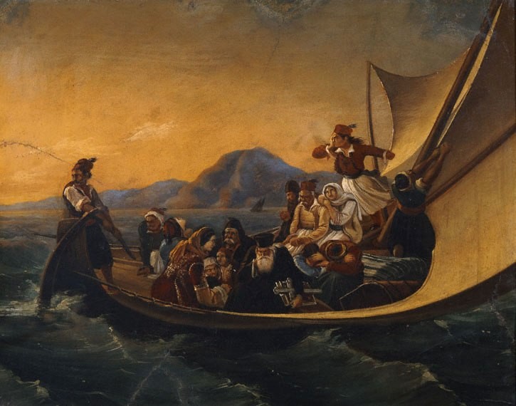 Η φυγή των Παργινών, έργο Διονυσίου Τσόκου